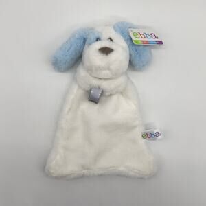 Ebba Plush Paci Pal Puppy Dog Scruff Blue Pacifier Holder Security Blanket Lovey